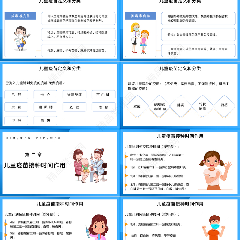 简约卡通手绘全国儿童预防接种宣传日接种宣传介绍PPT