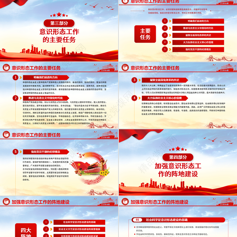 2021坚定不移做好新时代意识形态工作PPT党政风意识形态专题党课学习课件