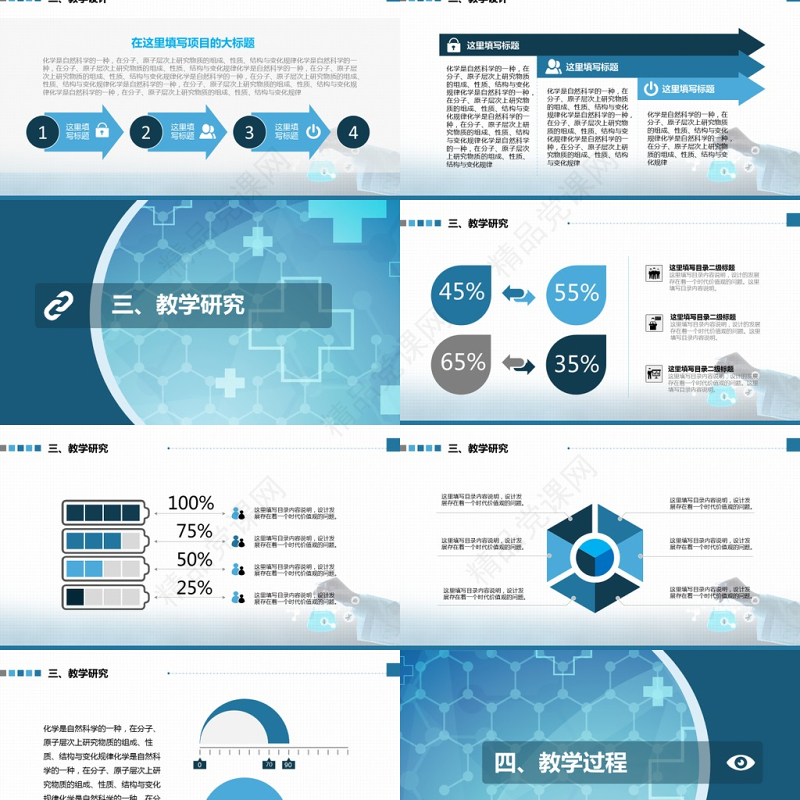 2017年初中高中化学说课PPT模板