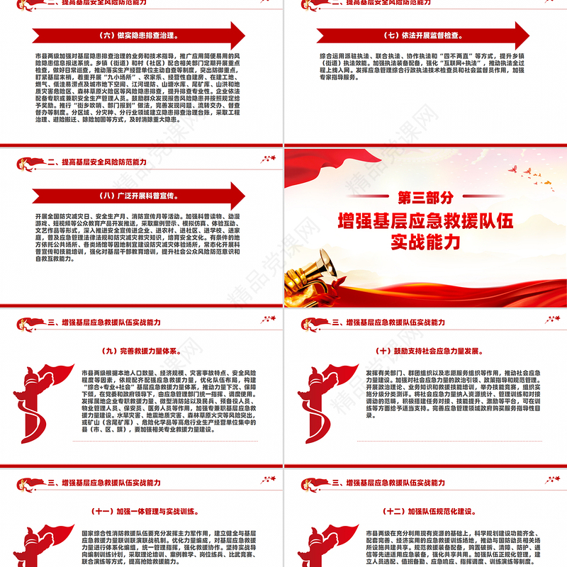 大气精美《关于进一步提升基层应急管理能力的意见》PPT课件模板