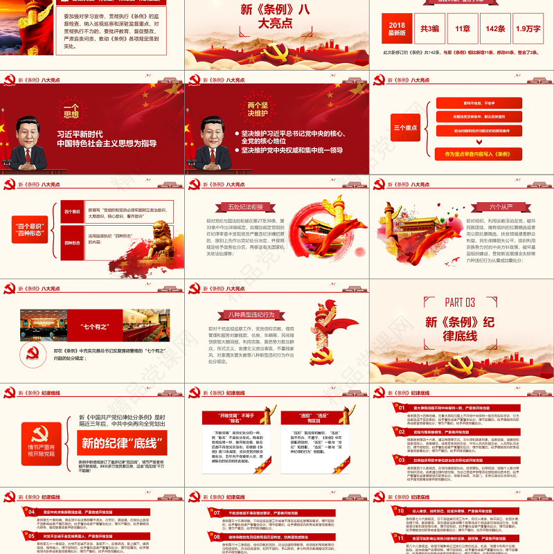 2019黄色处分条例PPT模板