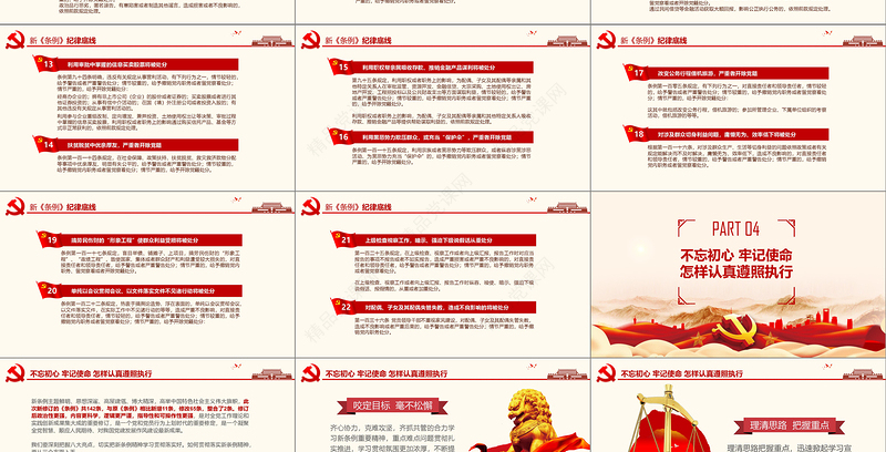 2019黄色处分条例PPT模板