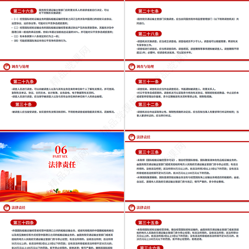 新修订版《中华人民共和国国际海运条例》PPT法律法规课件