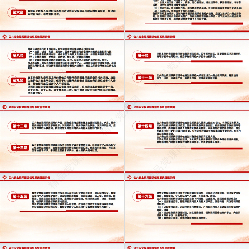简洁大气《公共安全视频图像信息系统管理条例》PPT课件模板