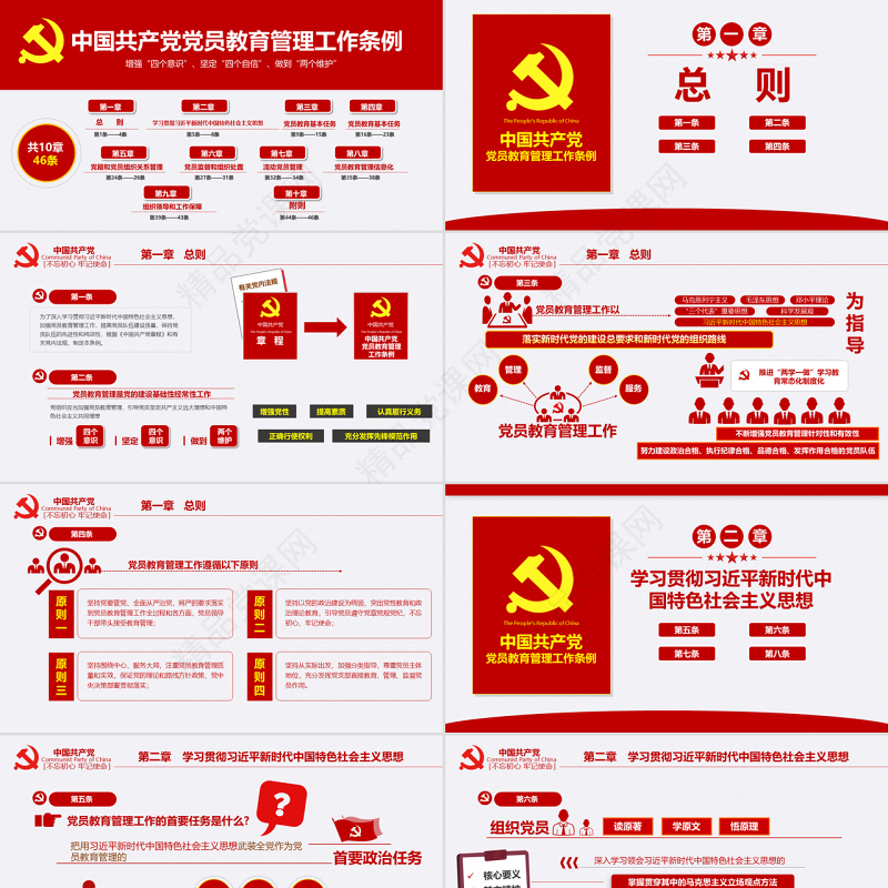 原创党员教育管理工作条例解读支部党组党建党政-版权可商用
