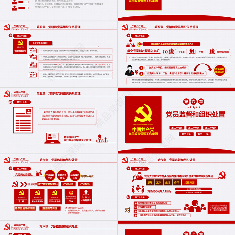 原创党员教育管理工作条例解读支部党组党建党政-版权可商用