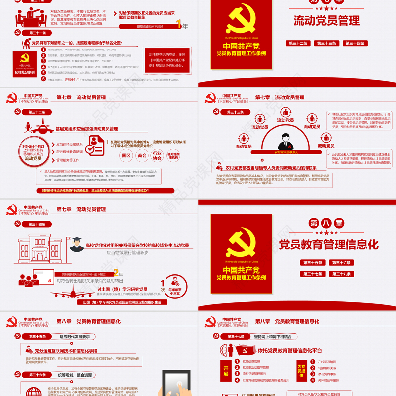 原创党员教育管理工作条例解读支部党组党建党政-版权可商用