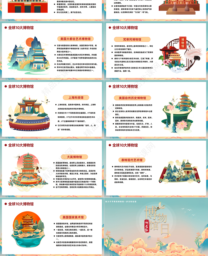 2024博物馆日PPT国潮风国际博物馆日介绍专题模板课件