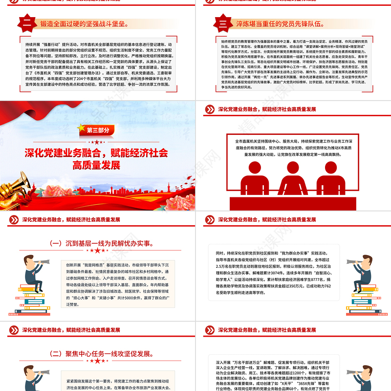 简洁风2025年度党建工作情况总结报告PPT模板