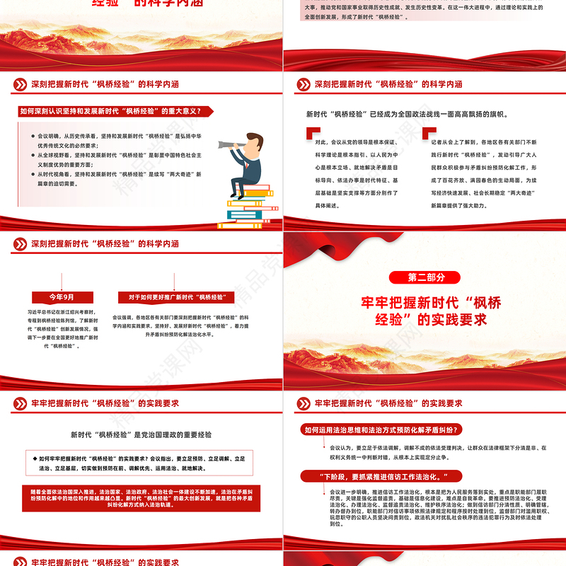 发展新时代枫桥经验PPT党政风优质提升基层治理体系和治理能力现代化水平化解基层矛盾风险防范党课课件