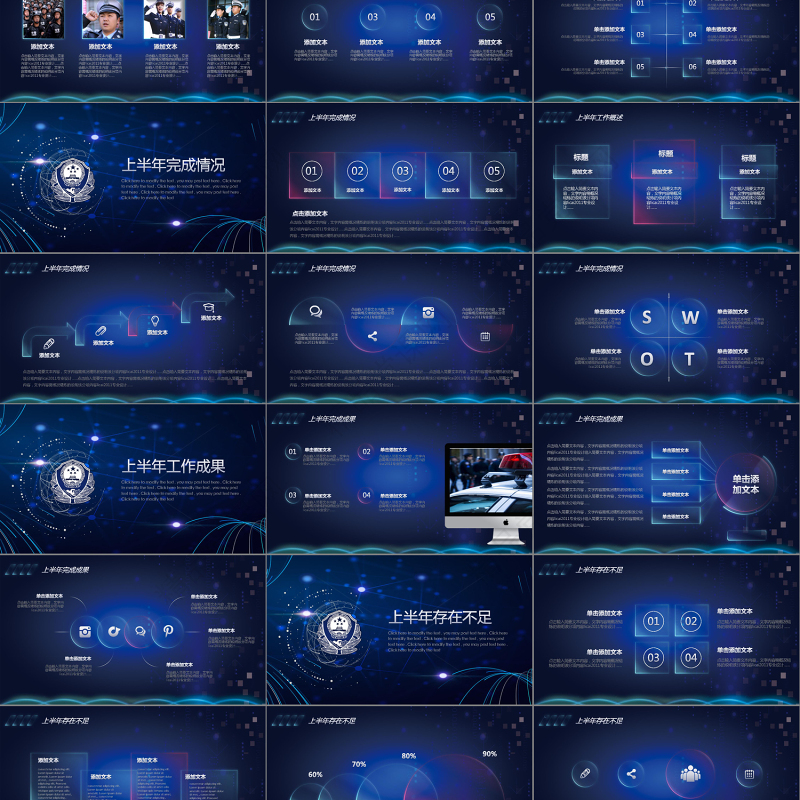 2019公安警察工作总结PPT通用版