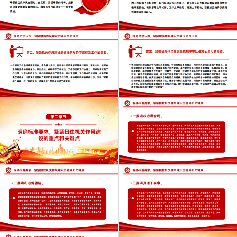 加强作风建设PPT红色大气2025廉政教育专题党课