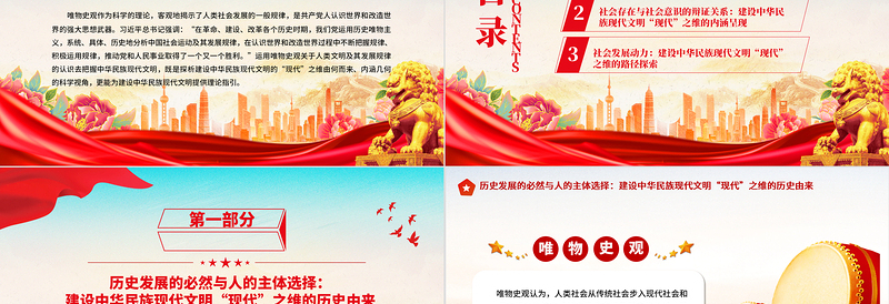 2023论唯物史观视域下中华民族现代文明之“现代”ppt党政风探析由来、内涵呈现、理论指引党政党建动态课件