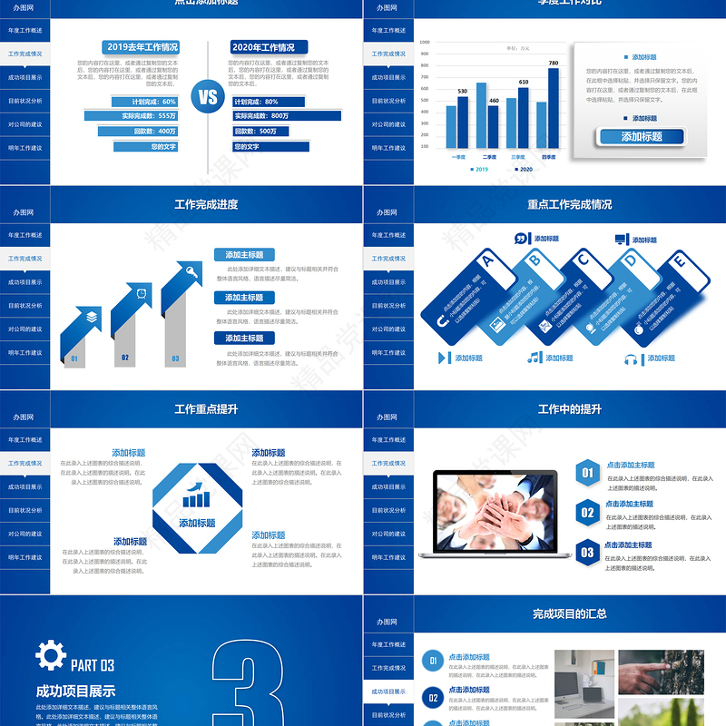 销售部年终总结PPT模板