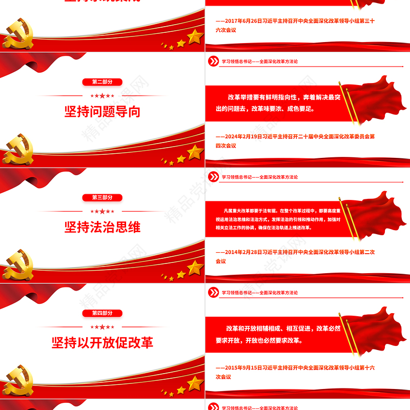 2024全面深化改革方法论PPT大气简洁总书记重要论述党课