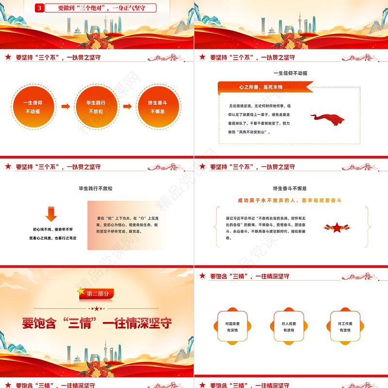 2022入党积极分子或预备党员思想PPT红色大气风入党积极分子或预备党员思想学习教育专题党课模板课件