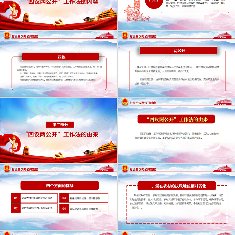 大气基层村级四议两公开制度PPT