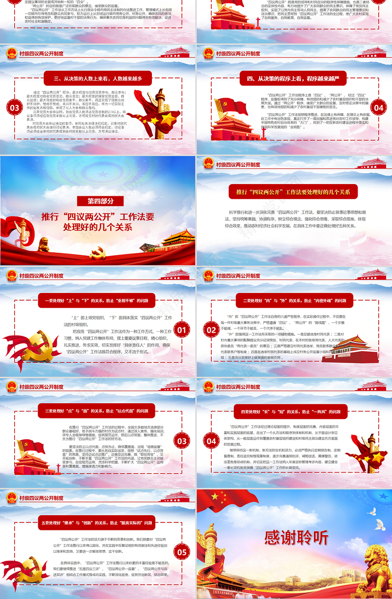 大气基层村级四议两公开制度PPT