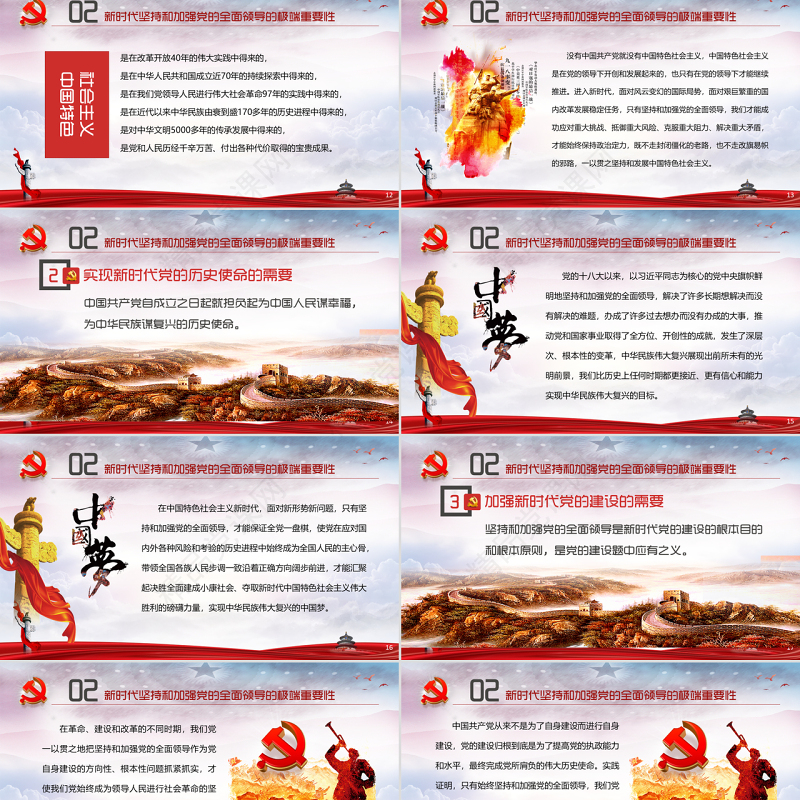 毫不动摇坚持和加强党的全面领导党课ppt