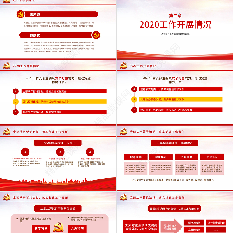 极简线条党员专题民主生活会专题党课PPT