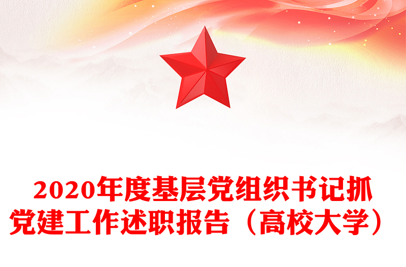 2020年度基层党组织书记抓党建工作述职报告（高校大学）