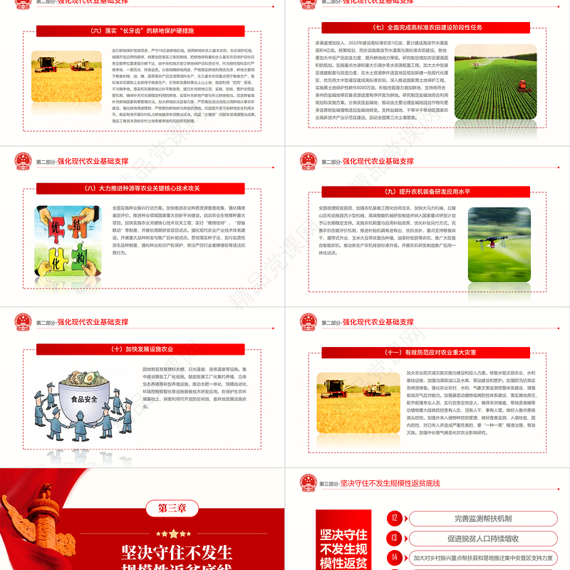 2022年中央一号文件PPT红色大气关于做好2022年全面推进乡村振兴重点工作的意见党课课件