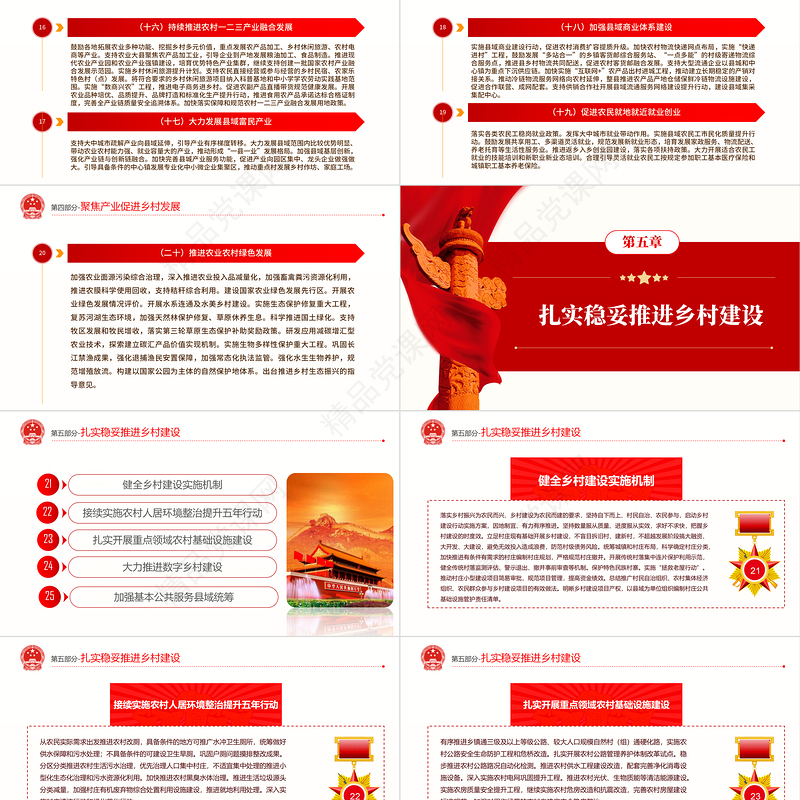 2022年中央一号文件PPT红色大气关于做好2022年全面推进乡村振兴重点工作的意见党课课件