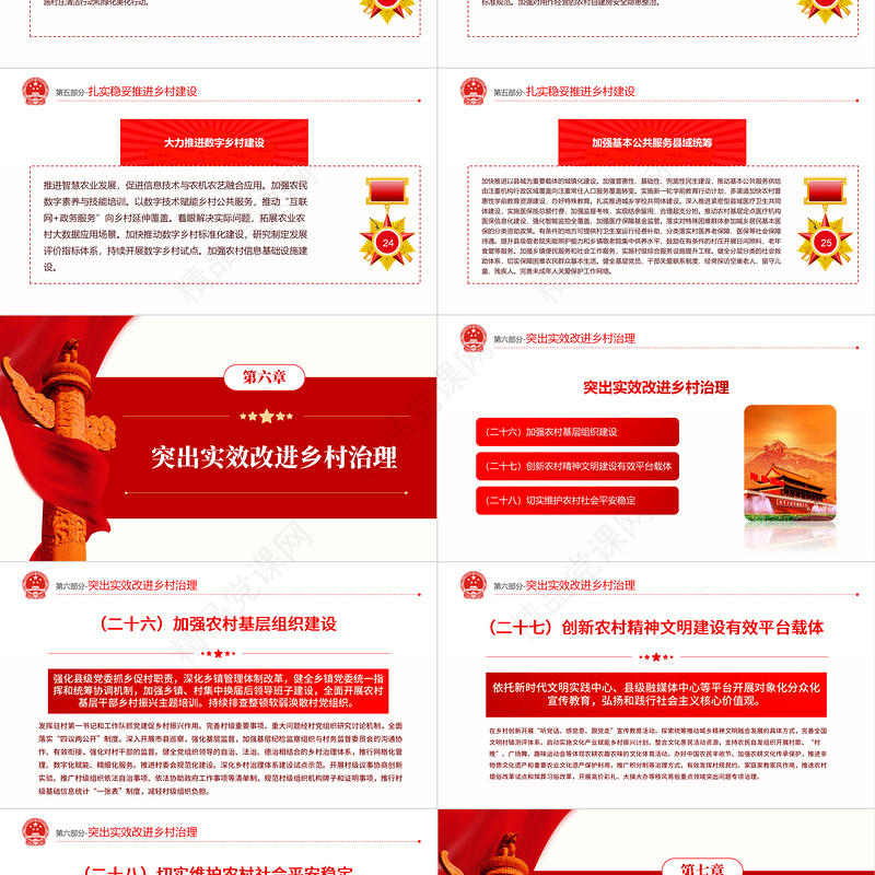 2022年中央一号文件PPT红色大气关于做好2022年全面推进乡村振兴重点工作的意见党课课件
