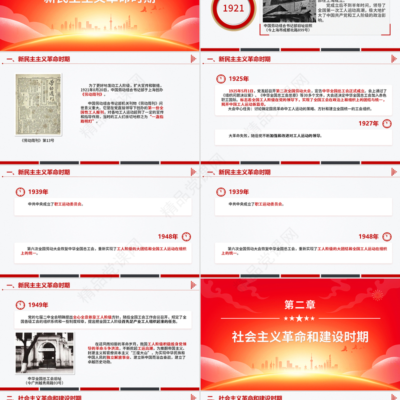 2025庆祝中华全国总工会成立100周年PPT回顾百年工运史汲取奋进力量课件