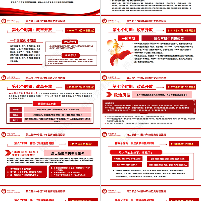 2023新中国74年伟大契机PPT党政风党支部庆祝中华人民共和国成立74周年国史学习专题党课课件模板下载