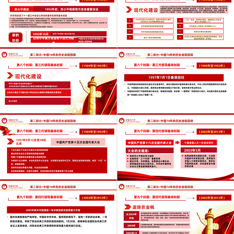 2023新中国74年伟大契机PPT党政风党支部庆祝中华人民共和国成立74周年国史学习专题党课课件模板下载