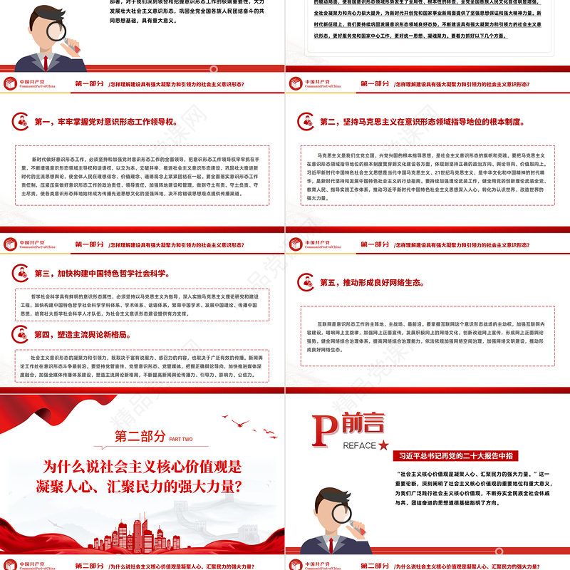 2023党二十大报告学习辅导百问（第62—69问）关于中国式现代化PPT精品风党员干部学习教育专题党课课件模板