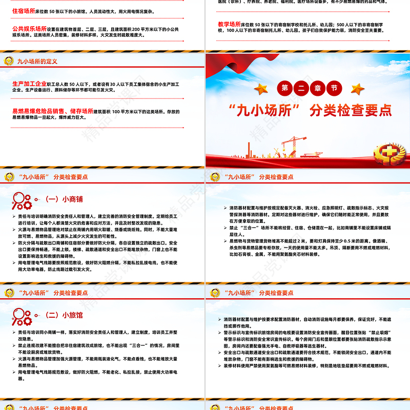 九小场所消防安全PPT简洁风全国安全生产月宣讲课件