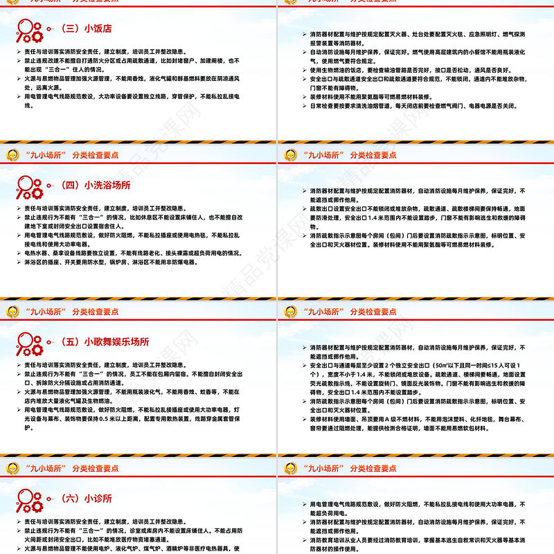 九小场所消防安全PPT简洁风全国安全生产月宣讲课件