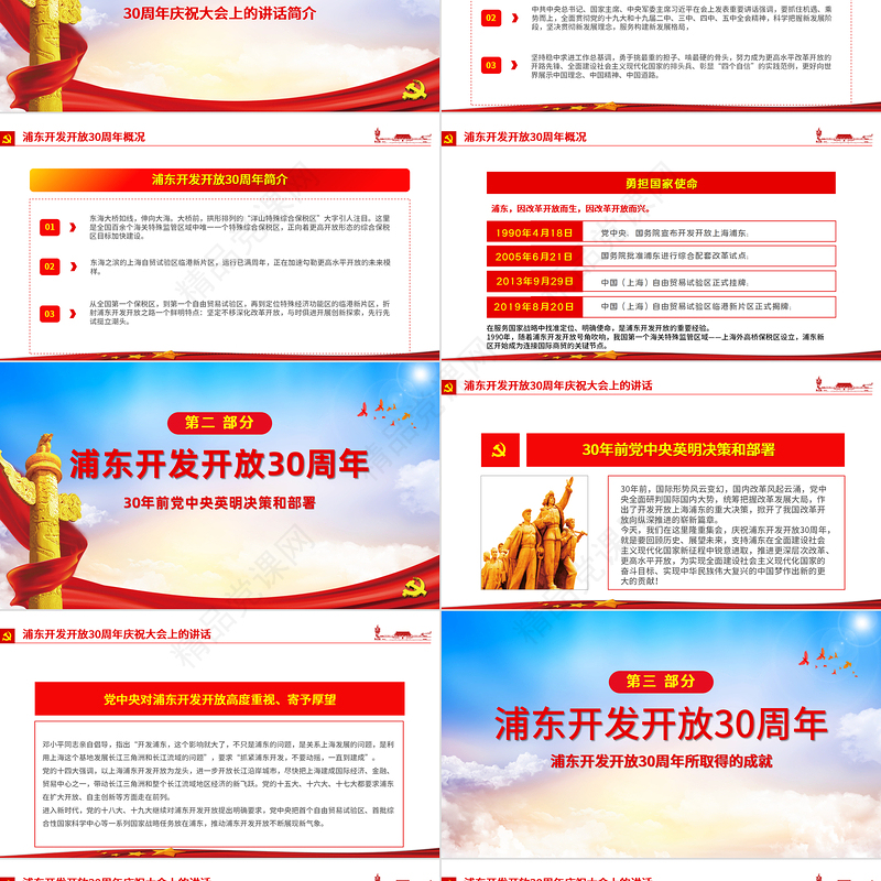 党建风地域党课之上海浦东开发开放30周年庆祝大会重要讲话党课