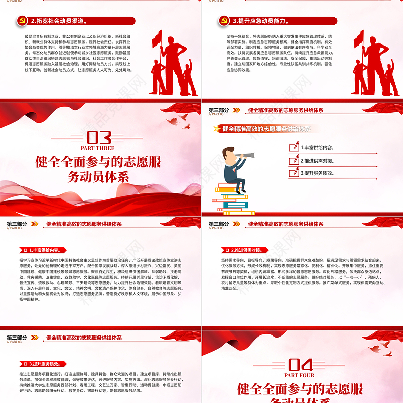 志愿服务PPT2024关于健全新时代志愿服务体系的意见宣讲课件下载