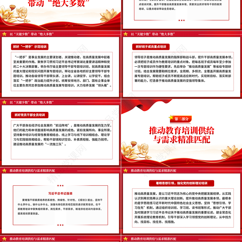 增强干部推动高质量发展本领PPT大气精美干部教育培训微党课