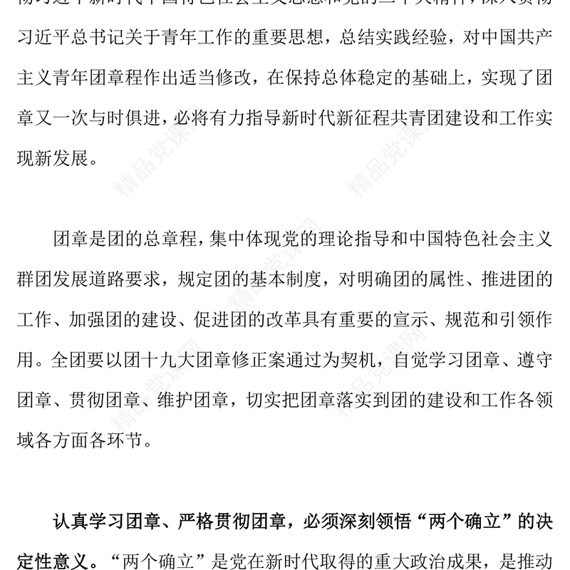 2023认真学习团章严格贯彻团章PPT精美简洁学习贯彻共青团团十九大精神团课课件(讲稿)