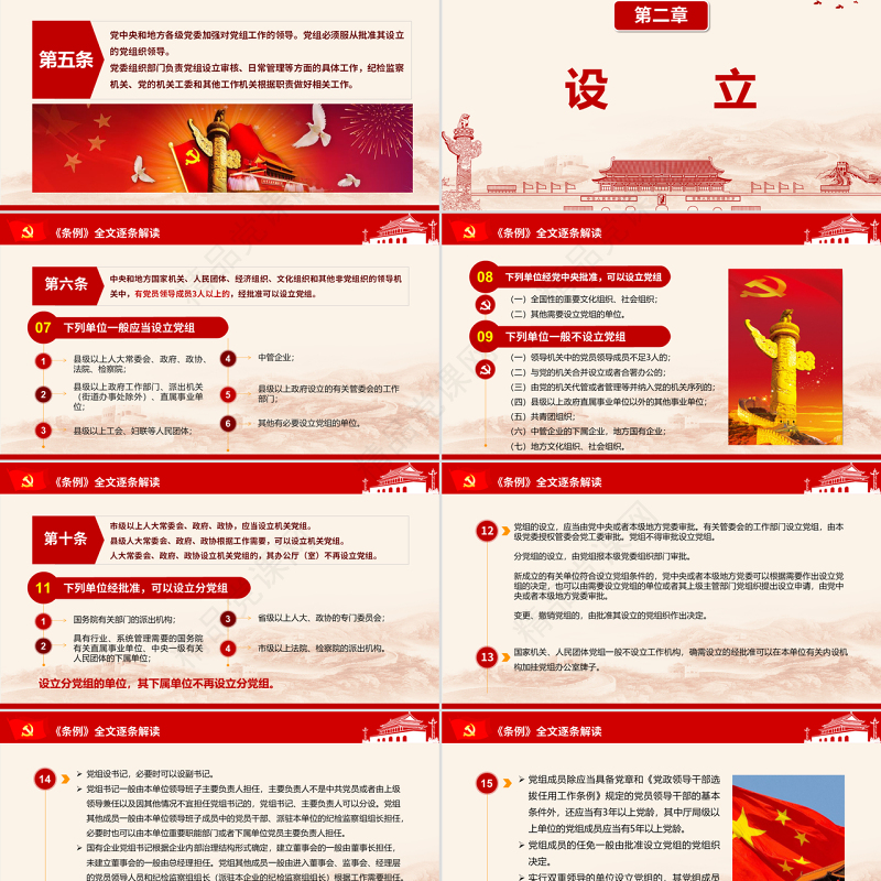 原创中国共产党党组工作条例学习解读党课PPT
