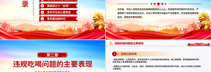 党政风关于违规吃喝问题的整改措施PPT模板