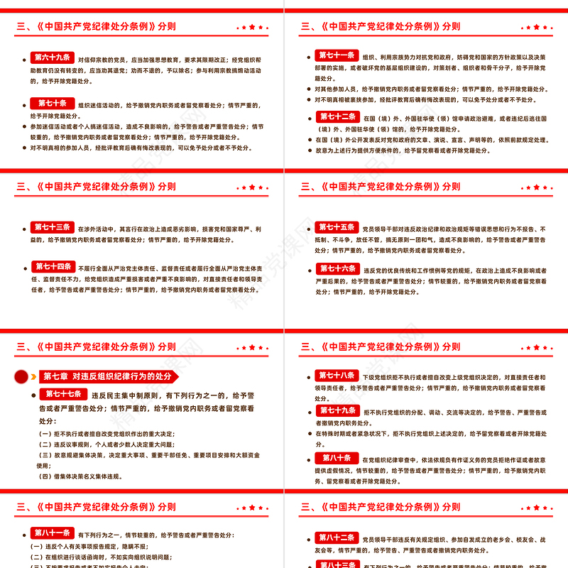 全面加强党的纪律建设解读《中国共产党纪律处分条例》PPT