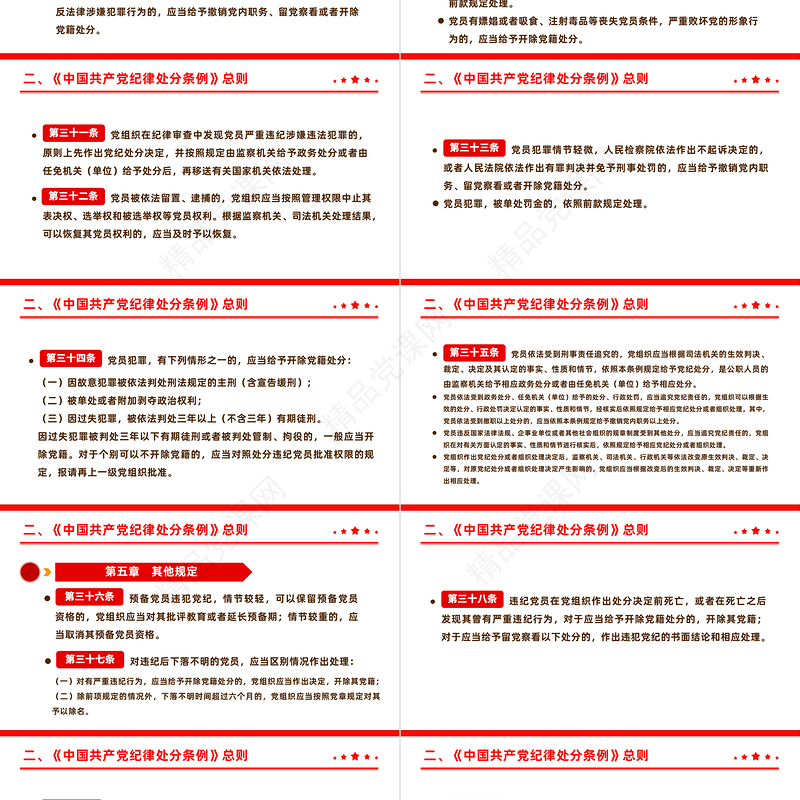 全面加强党的纪律建设解读《中国共产党纪律处分条例》PPT