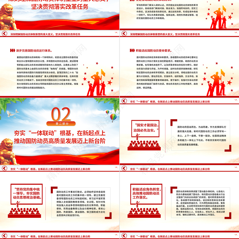 2024国防动员PPT在国防动员实践中巩固提高一体化国家战略体系和能力形势战备教育党课课件