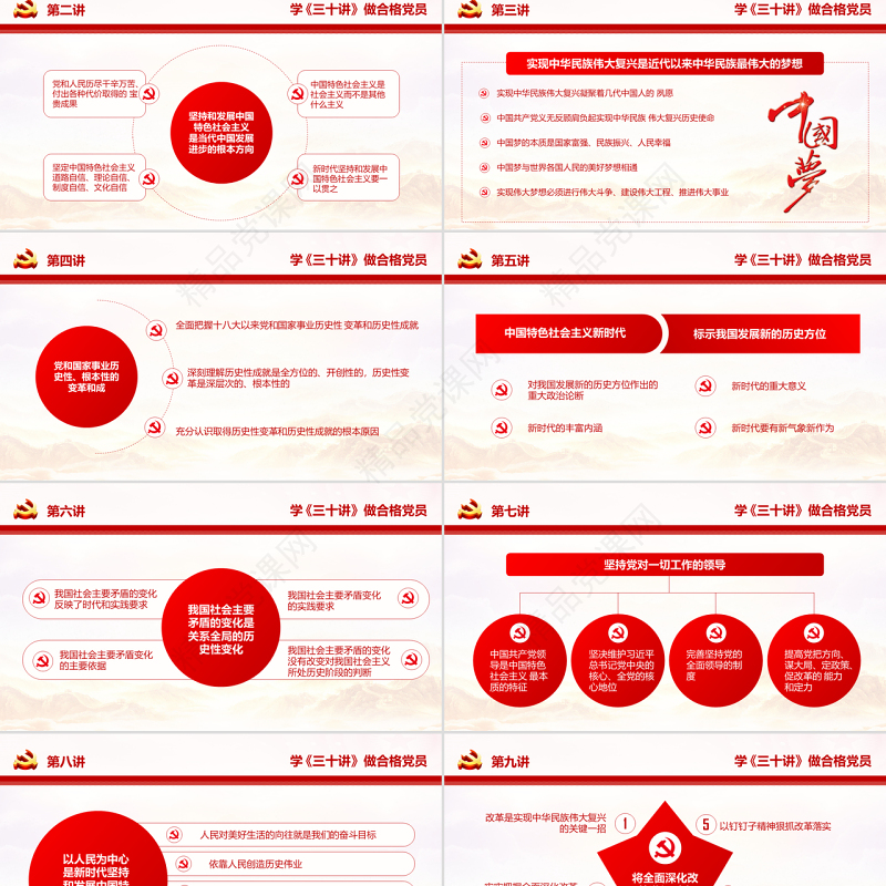 大气习近平新时代中国特色社会主义思想三十讲学习解读党课党建ppt