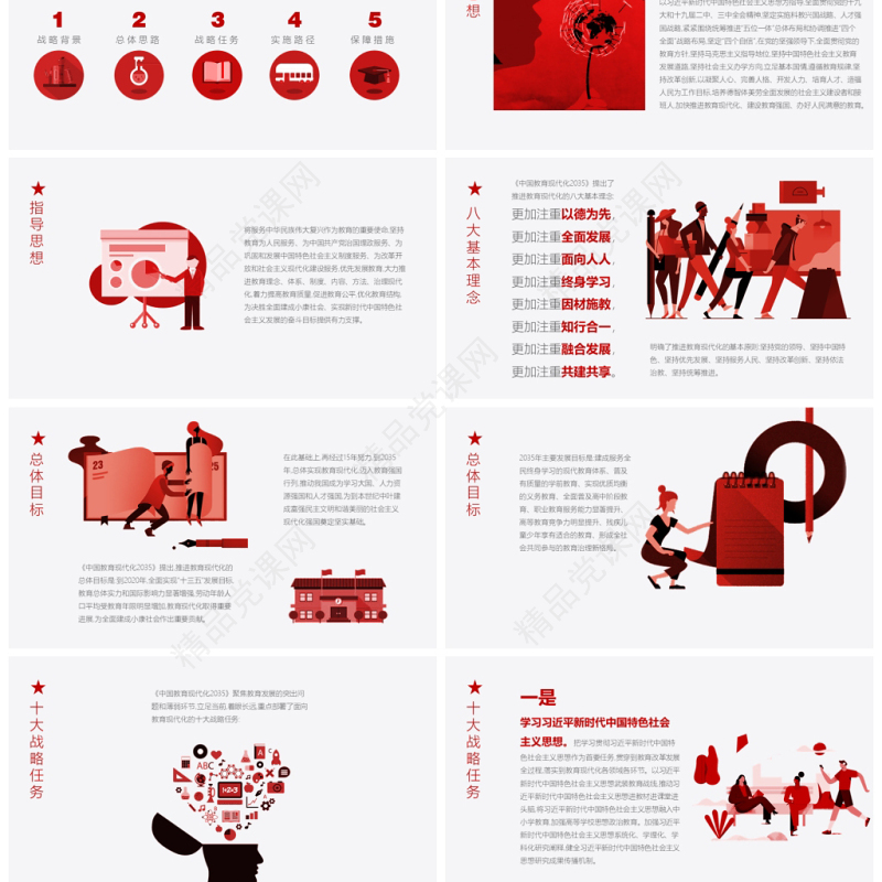原创落实贯彻《中国教育现代化2035》PPT-版权可商用