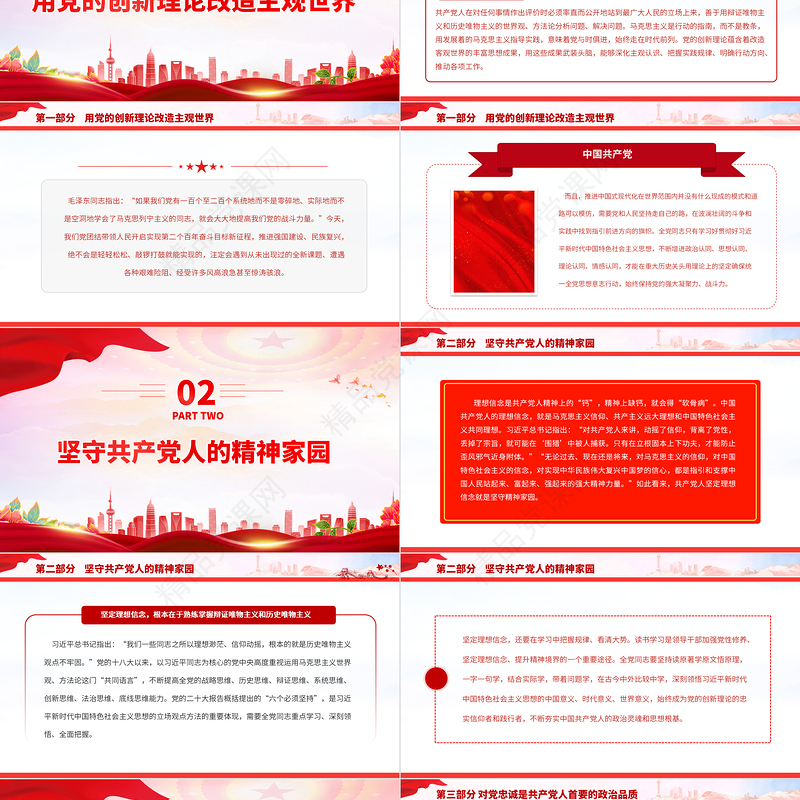2023强党性始终保持共产党人的政治本色PPT党政风简约党员干部坚定理想信念提升思想境界党课课件