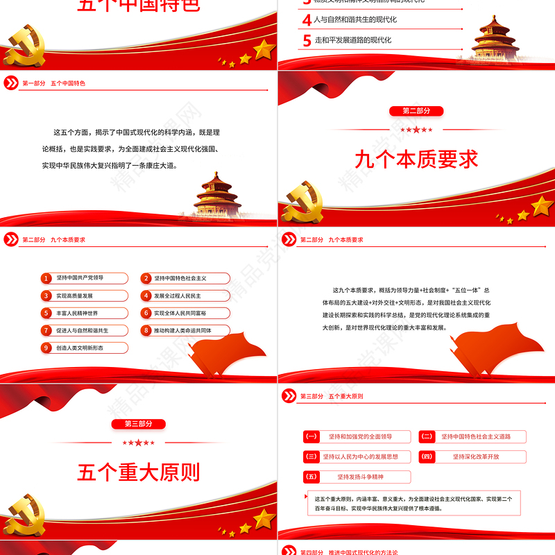 2023总书记谈中国式现代化PPT党政风总书记重要论述系列党员学习党课课件