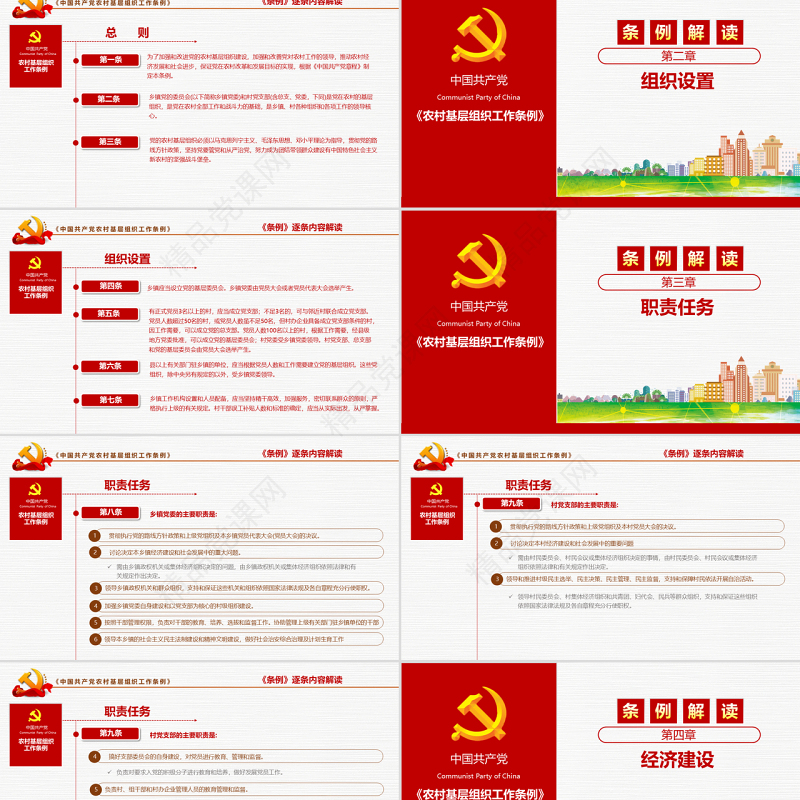 原创2018农村党基层组织工作条例党政党建-版权可商用