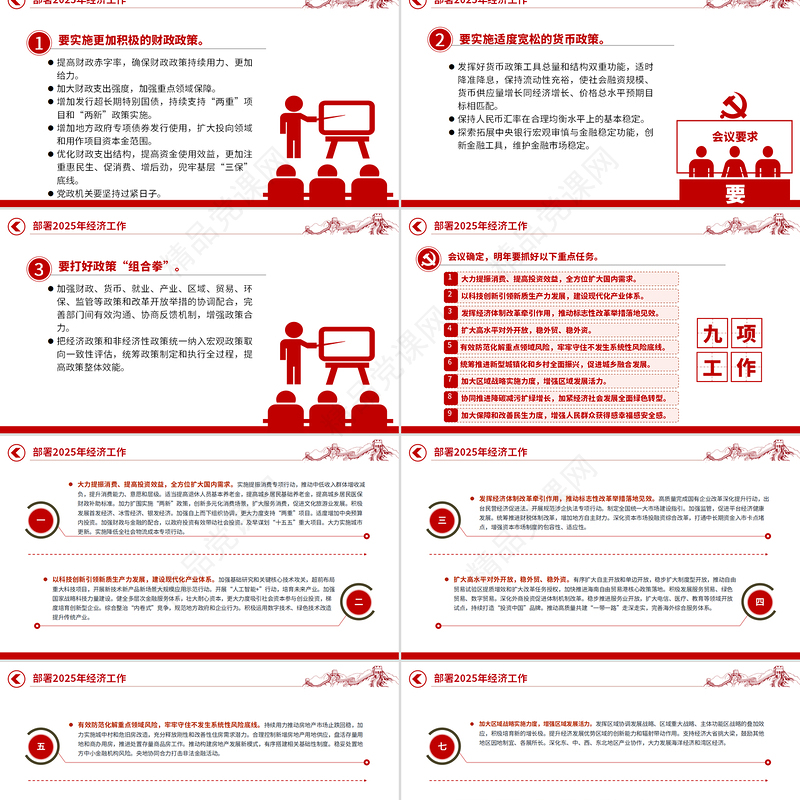中央经济工作会议PPT大气华美总结2024年经济工作部署2025年经济工作课件