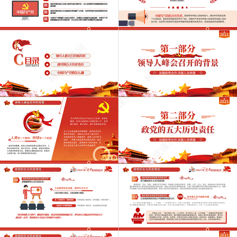 中国共产党与世界政党领导人峰会主旨讲话解读PPT专题党课课件